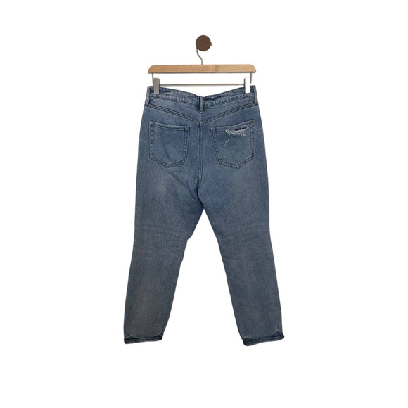 Pacsun Women Mom Jean Size 27 Blue Distressed 100% Cotton Button-fly Medium Wash - Picture 12 of 16